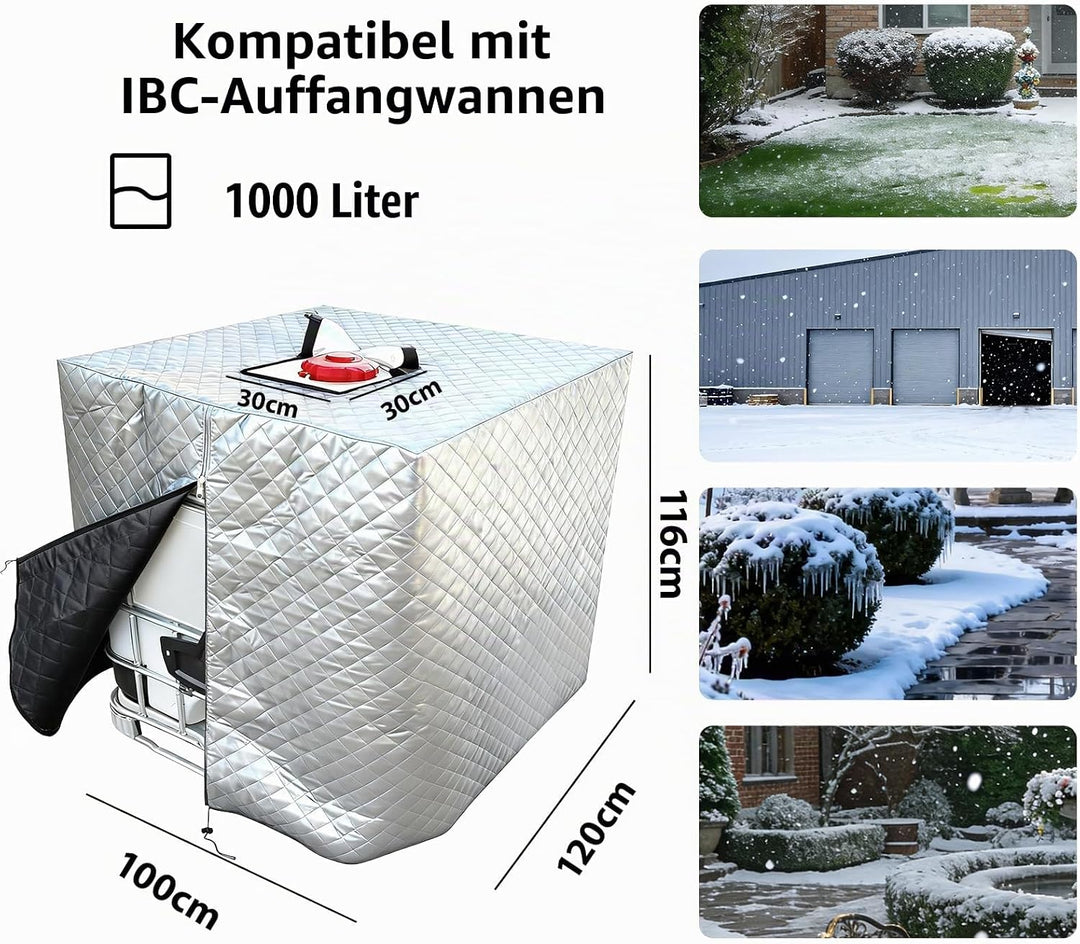 IBC Tank Abdeckung, IBC Wärmedämmung Regenschutz Container Cover IBC Schutzhülle frostsicher Abdeckp