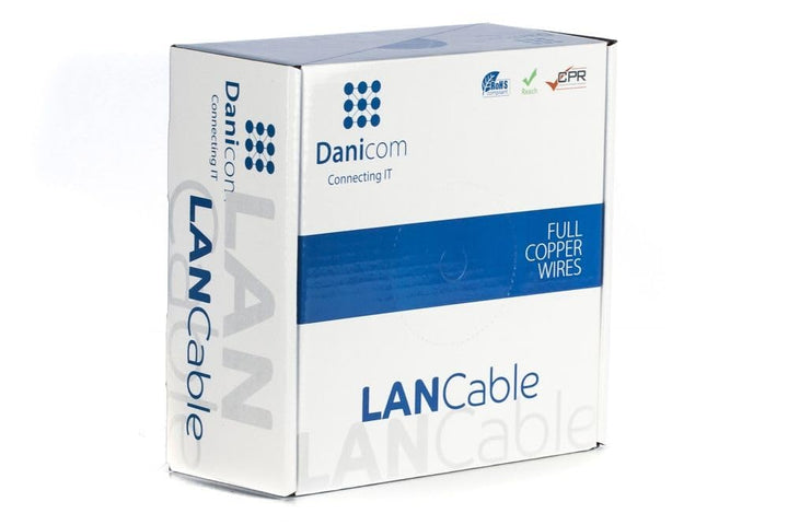 CAT5E FTP 100m Aussenkabel Starrleiter - PE (Fca), POE, Ethernet, LAN, Patchkabel, Datenkabel, RJ45