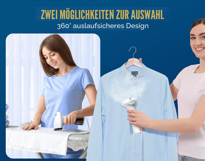 Steamer Dampfglätter 1600W, 3-in-1 Tragbarer Dampfglätter, Weiss