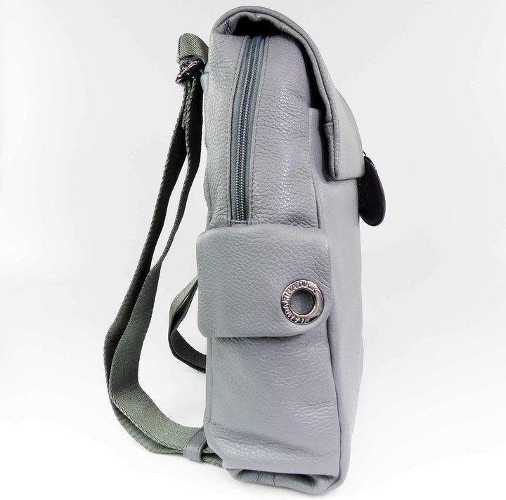 Mandarina Duck Mellow Leather Rucksack grau