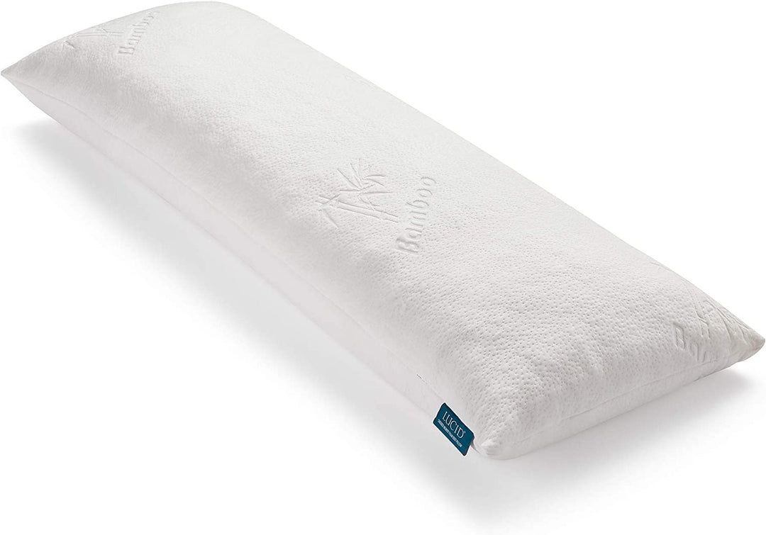 LUCID Seitenschläferkissen aus zerkleinertem Memory Foam – Körperkissen – perfekt für die Schwangers