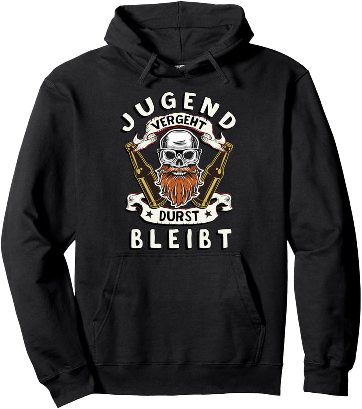 Jugend vergeht, Durst bleibt Geschenk Lustiger Spruch Party Pullover Hoodie