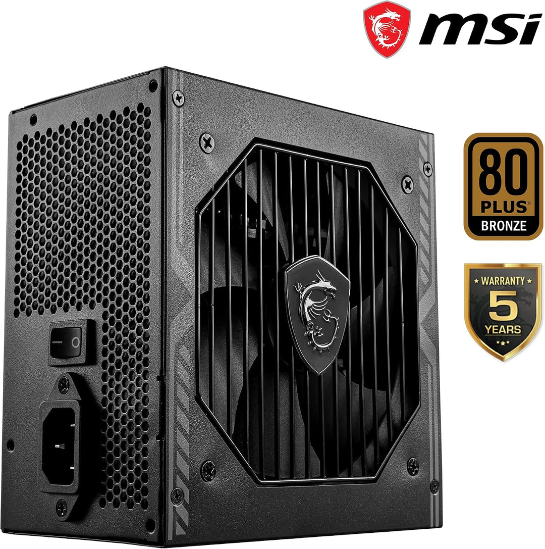 MSI MAG A650BN UK-Netzteil, 650 W, 80 Plus Bronze-Zertifiziert, 12 V Single-Rail, DC-to, MAG BRONZE