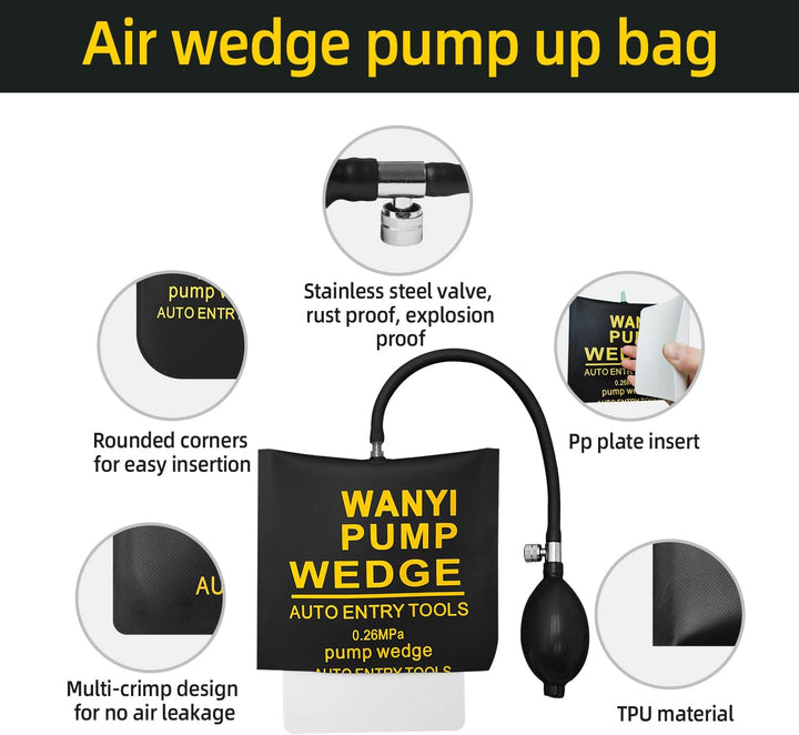 WANYI 6 Stück Montagekissen luftkissen Air Wedge Pump luftkissenheber hebekissen hebekissen für möbe
