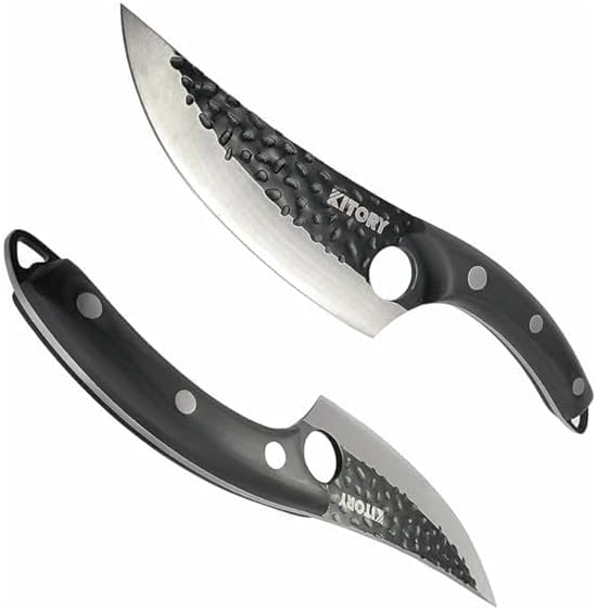 Kitory Wikinger Ausbeinmesser 15cm, Profi Fleischmesser aus Hochkohlten Hartstahl, Ergonomischer Pak