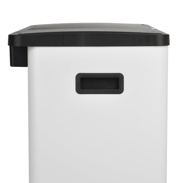 SVITA SR3X18 54L Sensor-Mülleimer 3 Fächer Mülltrennsystem Abfalleimer Stahl Weiss SR3X18 (54L) Weis