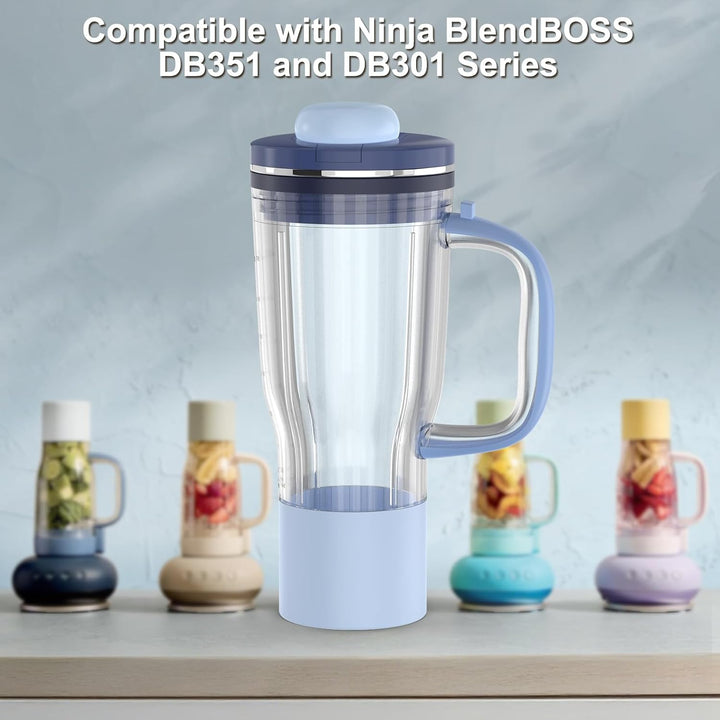 26 oz Reisebecher als Ersatz für die Ninja BlendBOSS Mixer Serie, Blau | Persönlicher Mixbecher mit