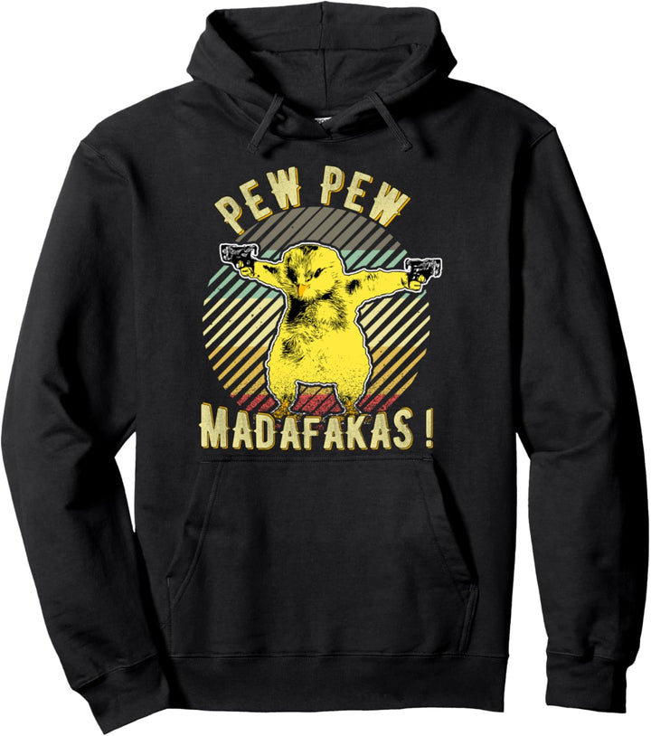 Pew Pew Madafakas Crazy Chick Lustig Pullover Hoodie