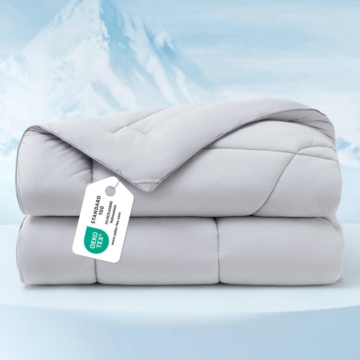 BEDSURE Kühldecke 155x220 Kühlende Bettdecke - Cooling Blanket Q-Max >0,4 Grau 155x220 cm, Grau 155x
