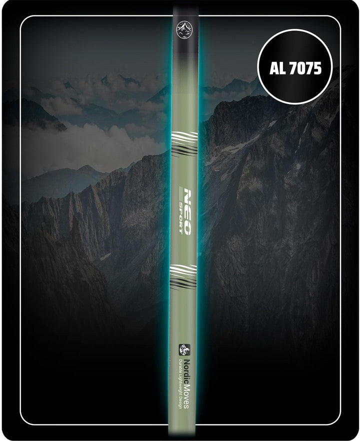 Neo-Sport Walking Stöcke Wanderstöcke Mit Korkgriff Aluminium Teleskop Verstellbar 85-143 cm 2 Stück