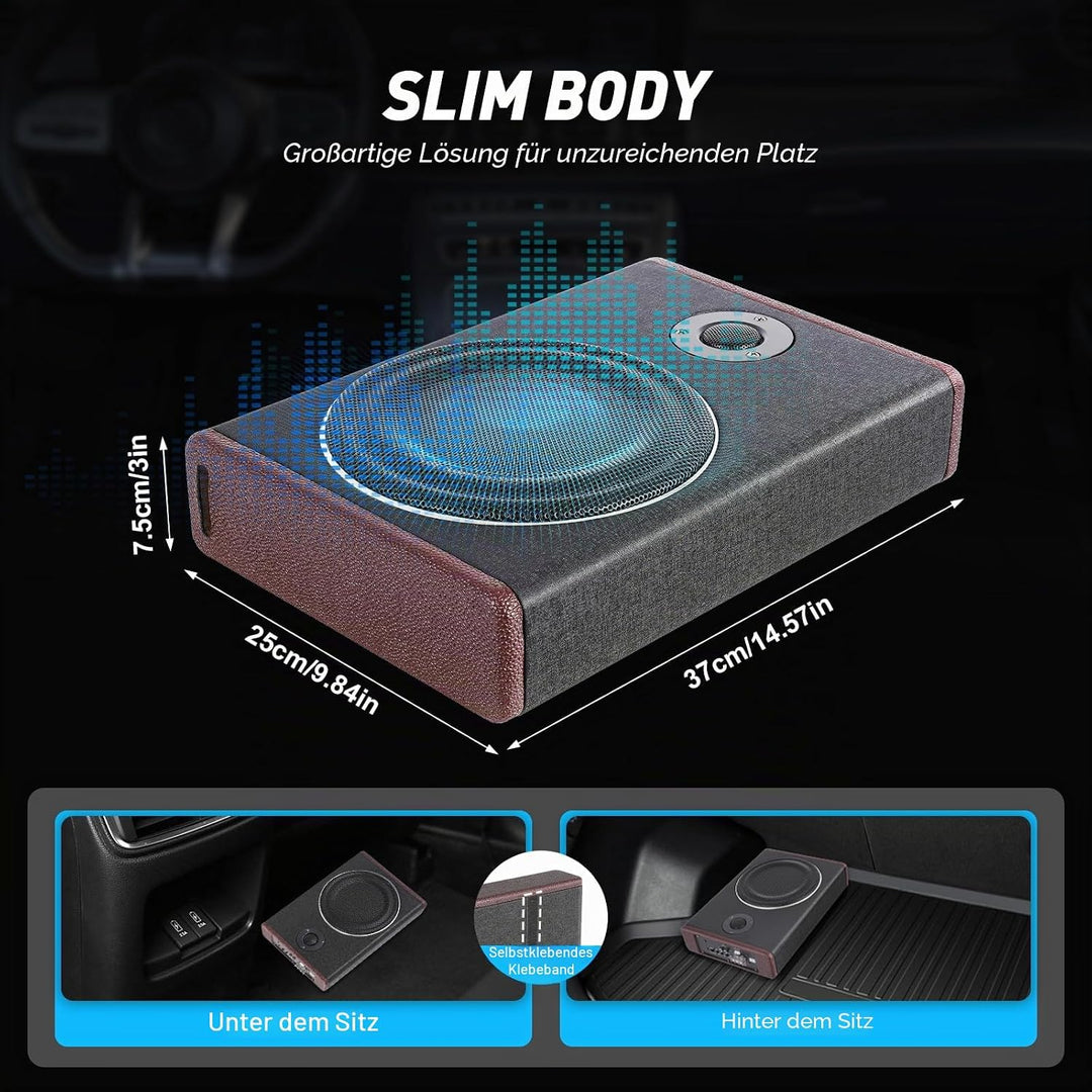 8 Zoll Auto Subwoofer, 600W 12V Lautsprecher Fahrzeug Soundsystem, Dual-Modus, Geringer Verzerrung,