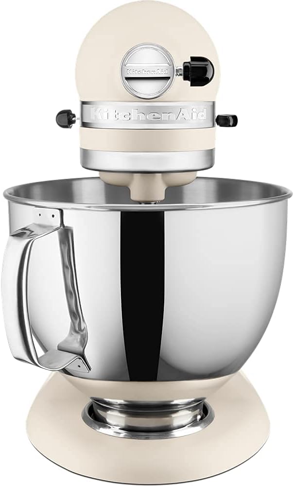 KitchenAid 5KSM175PSEFL Artisan Küchenmaschine, Stainless Steel, Weiss