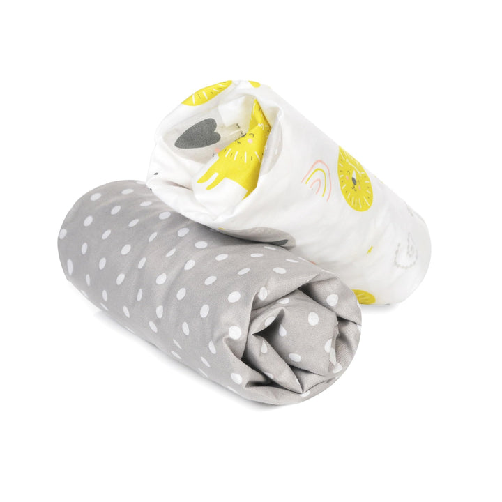FlyIdeas 2 Spannbettlaken für Babybett Kinderbett 140x70 cm 100% Reine und Sanft Baumwolle Zertif |