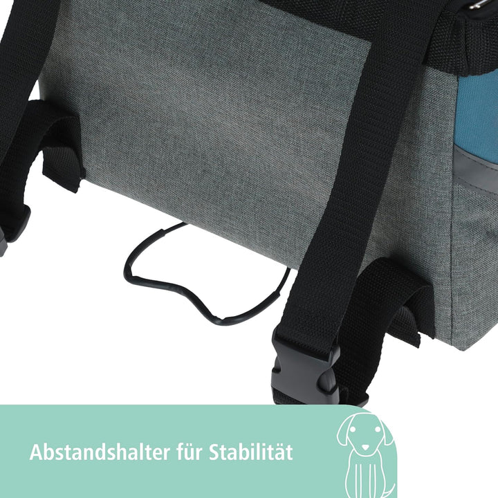 Fahrradtasche Vacation 38x29x25cm, grau/blau