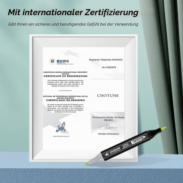 CHOTUNE 120 Farben Marker Set, 2023 Neueste Permanenter Marker, Einzigartiges Doppelkopf-Design, Aus