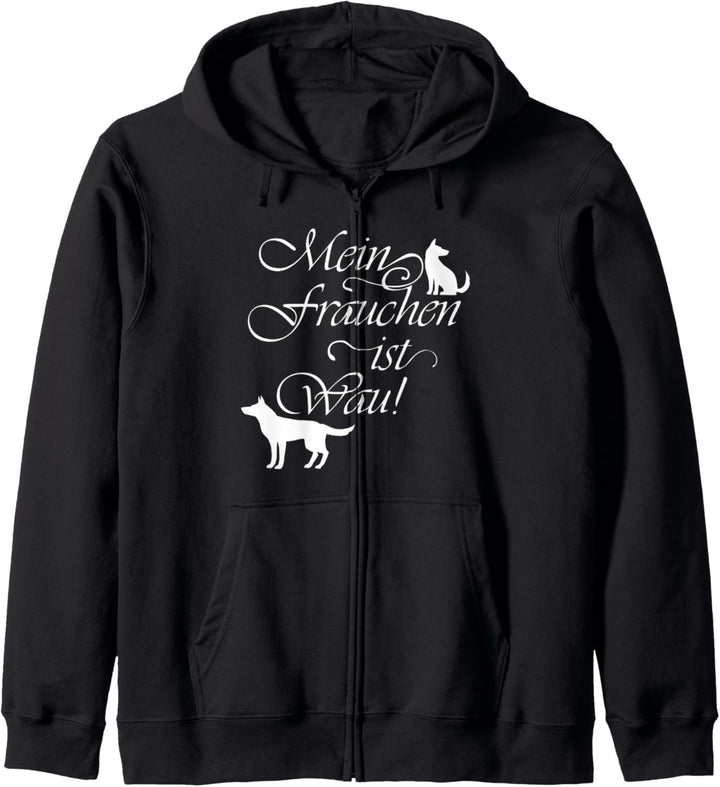 Frauchen Witziger Spruch Ironisch Hundehalter Kapuzenjacke