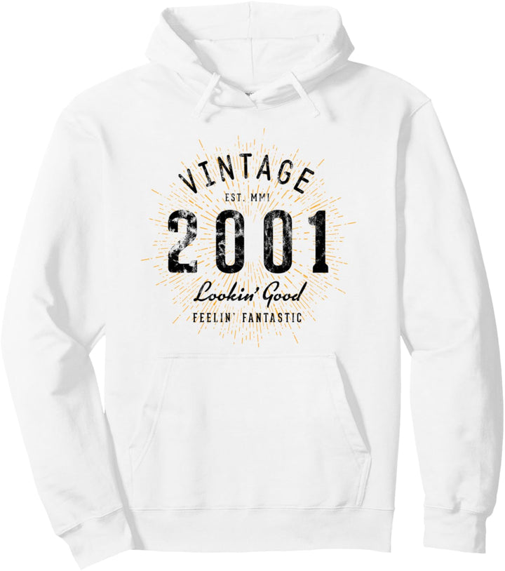 Vintage Geburtstag geboren 2001 Pullover Hoodie