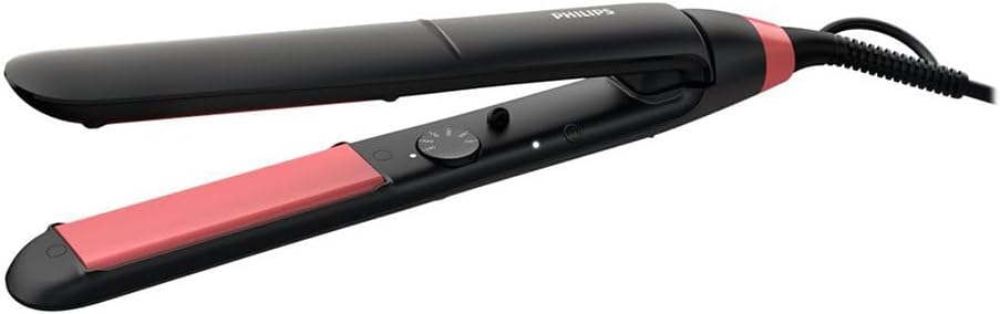 Philips Essential BHS376/00 Glättbürste, warm, Schwarz, Rosa, 1,8 m, Glätteisenbürste, warm, 230 °C,