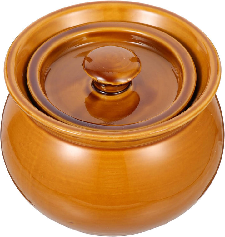 Happyyami Kleiner Keramik Schmortopf Mit Deckel Steinguttopf Chinesischer Schmortopf Porzellan Cocot