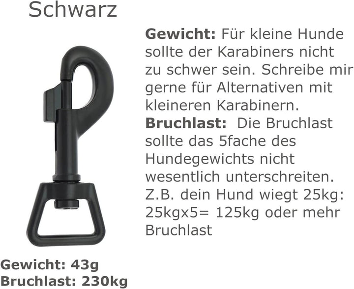 3-fach verstellbare Leine, Hundeleine aus Hexa-Gurtband (4m), 4m