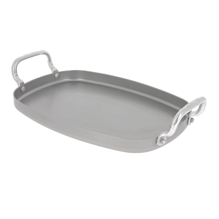 De Buyer 5640.01 Plancha glatt, Stahl, grau, 43 x 26 x 11,49 cm