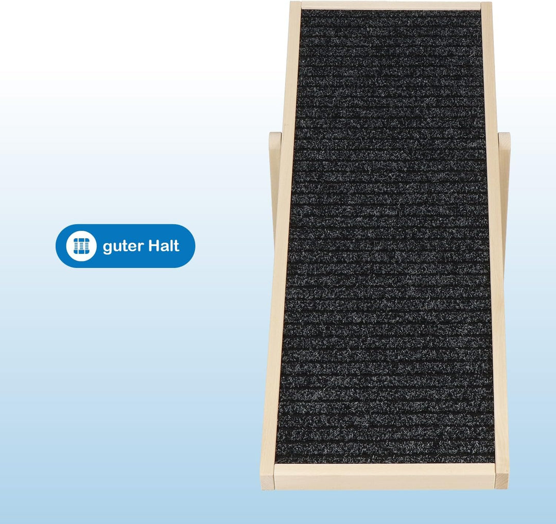 Hunderampe, Hundetreppe aus Holz, verstellbar, Hunderampe für kleine Hunde, Rampe für Hunde,Hunde Tr
