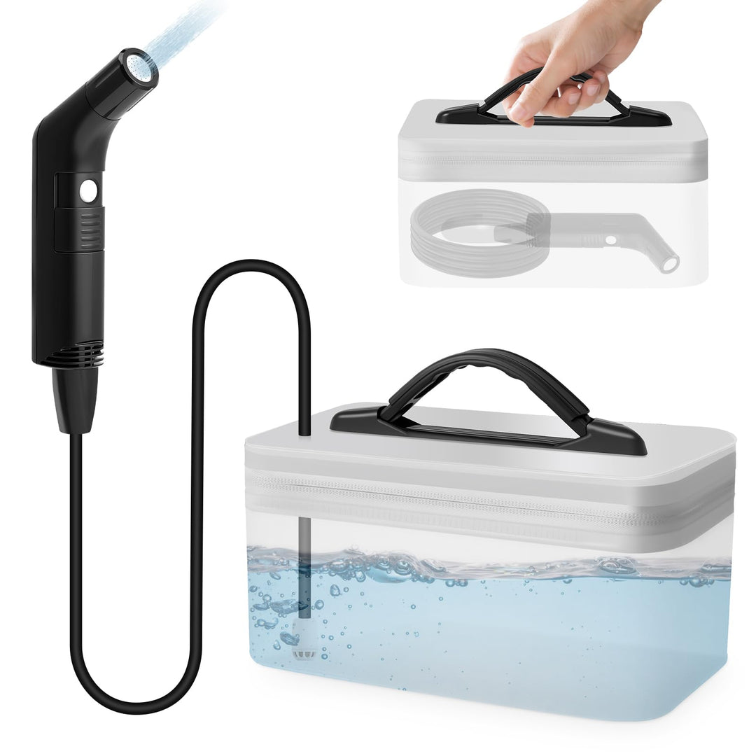 Elektrisches Reise Bidet 2.3L, Electric Bidet Mobiles Portable Bidet mit 1.2M Schlauch, Tragbar für