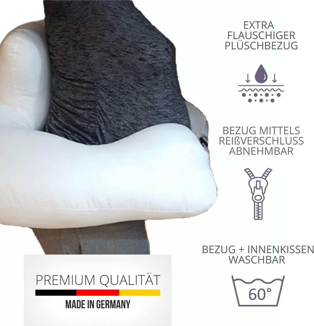 Traumreiter Zwillingskissen Stillkissen XXL Grau für Zwillinge, Stillkissen Zwillinge Zwillingsstill