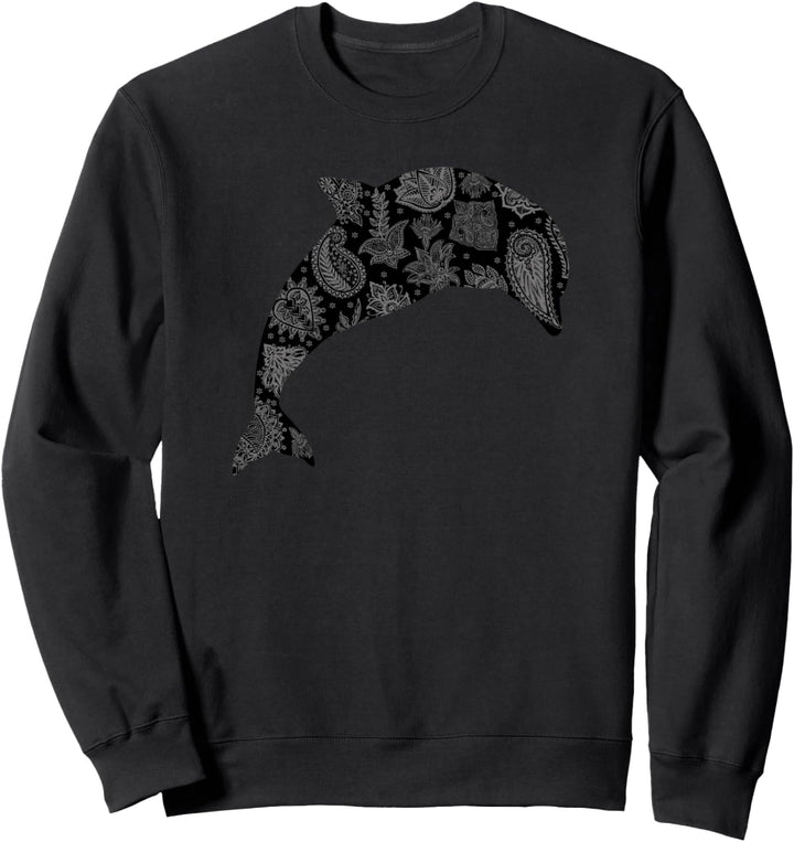 Mandala Delphin Meerestiere Aqua Fische Sweatshirt