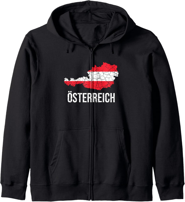 Österreichische Flagge Österreich Kapuzenjacke