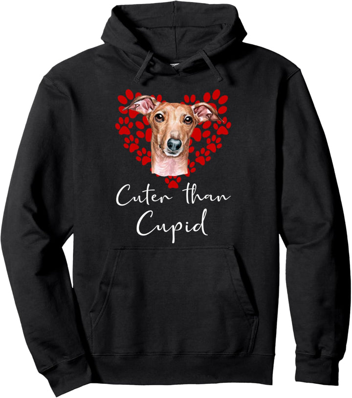 WINDHUND Cuter Than Cupid Hunde Valentinstag Pullover Hoodie