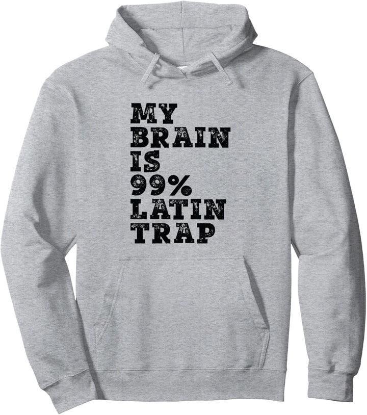 Mein Gehirn ist zu 99% Latin Rap Pullover Hoodie