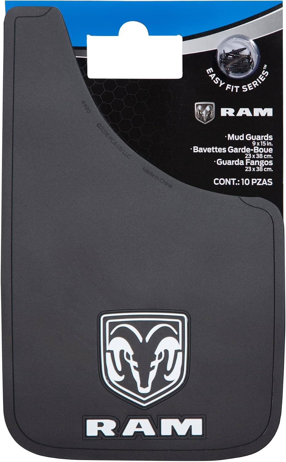 Plasticolor 000490R01 RAM weisses Logo Easy Fit 22,9 x 38,1 cm Schmutzfänger – Links und rechts Set
