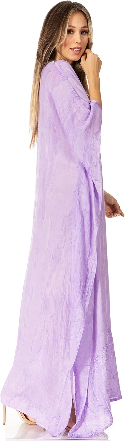 Sakkas Catia Damen Boho Lässig Lang Maxi Caftan Kleid Kaftan Vertuschung LougeWear Einheitsgrösse 22