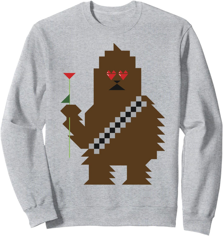Star Wars Chewbacca 8-Bit Heart Eyes Valentine Sweatshirt