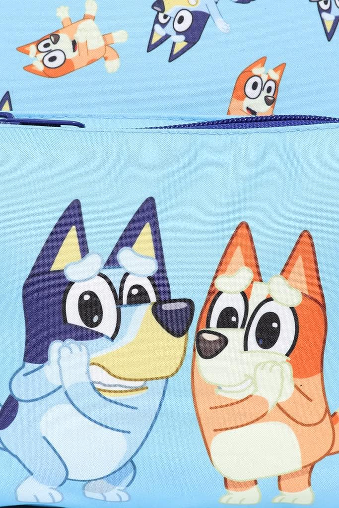 BLUEY Offizieller Bingo Kinder-Rucksack, Kinderrucksack, Schultasche, Rucksack blau, blau