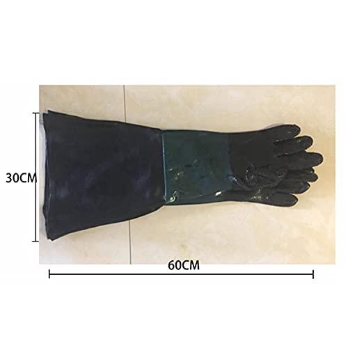 Sandstrahl Handschuhe mit O Ringen, 60cm Sandstrahlkabinett Handschuhe, Sandstrahlhandschuhe für Mod