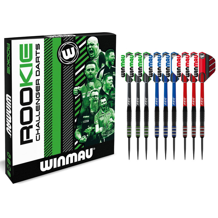 WINMAU Rookie Brass Darts-Set mit Flights, Schäften (Stiele) und exklusivem Dart-Broschüre – erhältl