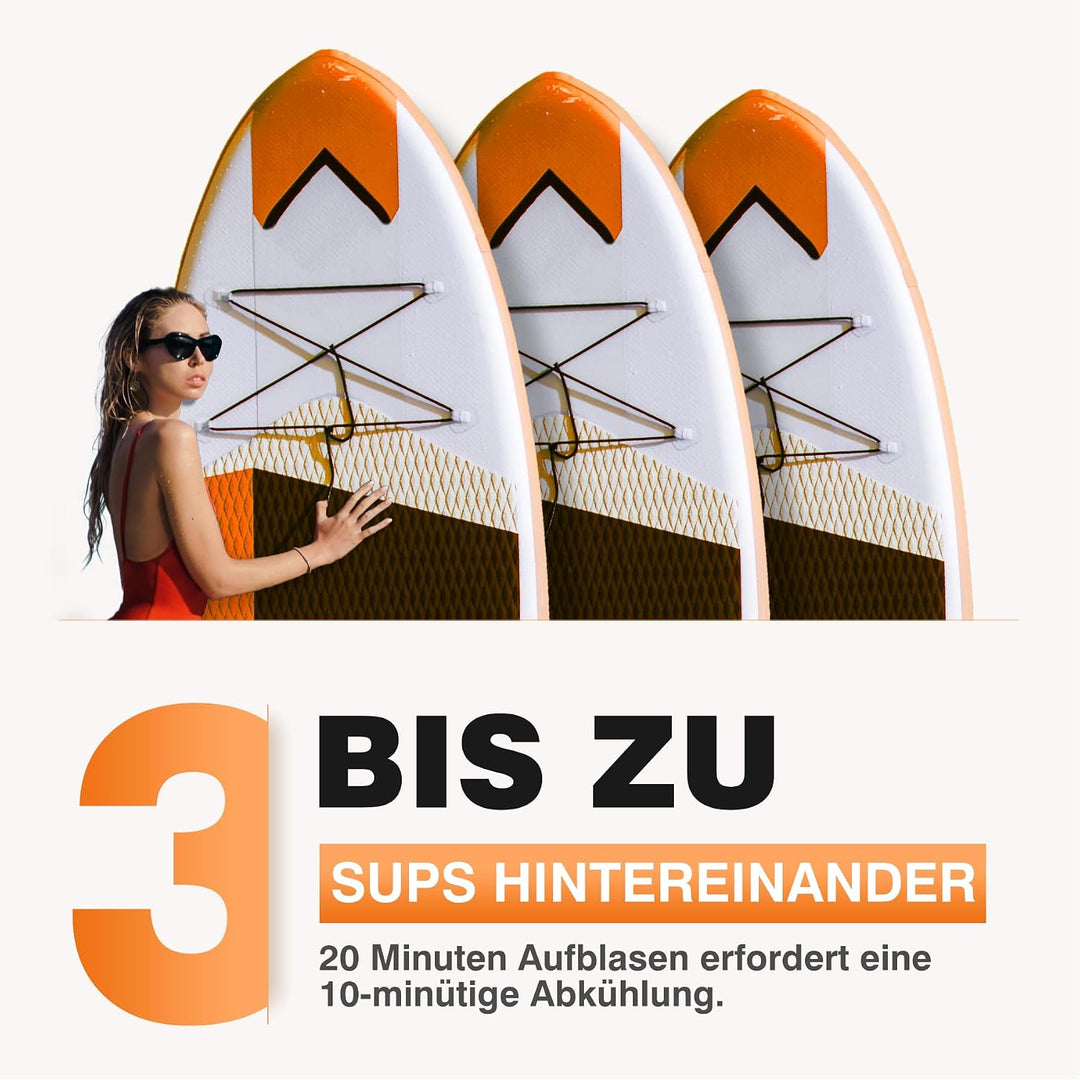 Elektrische SUP-Pumpe 20 PSI, 12 V, ohne Akku, Auto-Stopp