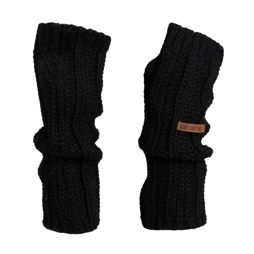 KNIT FACTORY - Nica Armstulpen - One Size Schwarz, Schwarz