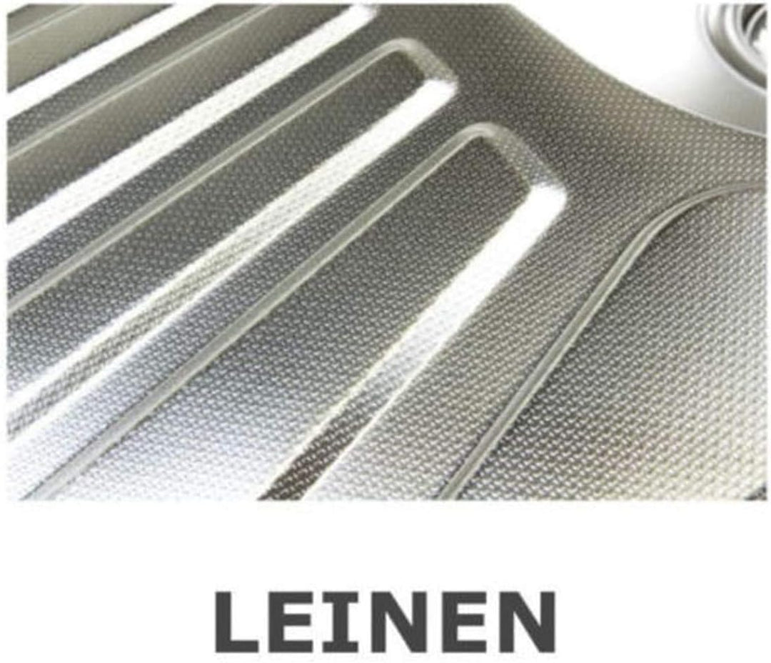 VBChome Einbauspüle mit Armatur 78x48 Leinenstruktur ab 50er Unterschrank Edelstahl Küchenspüle Spül