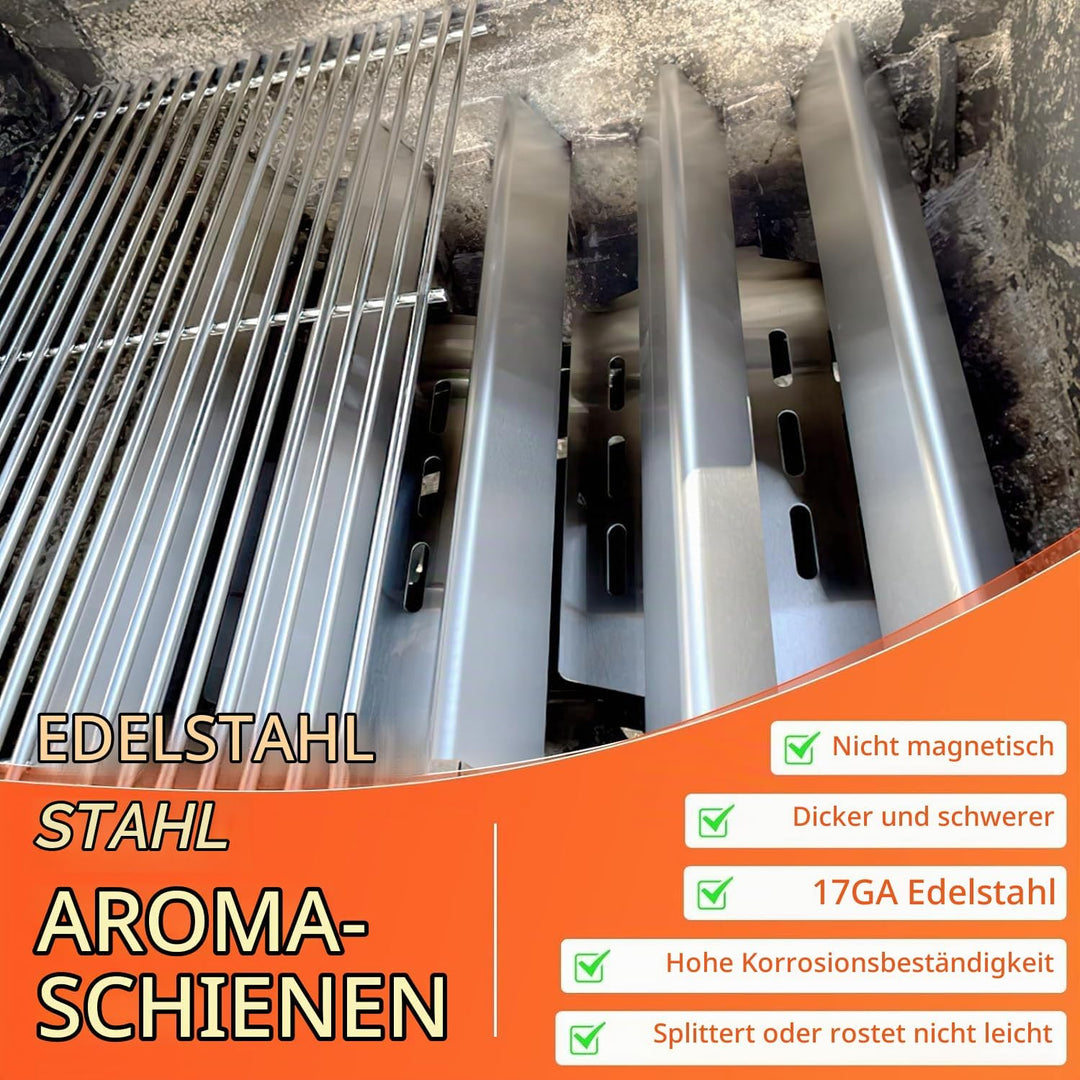 GFTIME 44,5cm Flavorizer Bars 7620 1,3mm Dicke für Weber Genesis E310 E320 S310 S320, E/S 330 (mit v