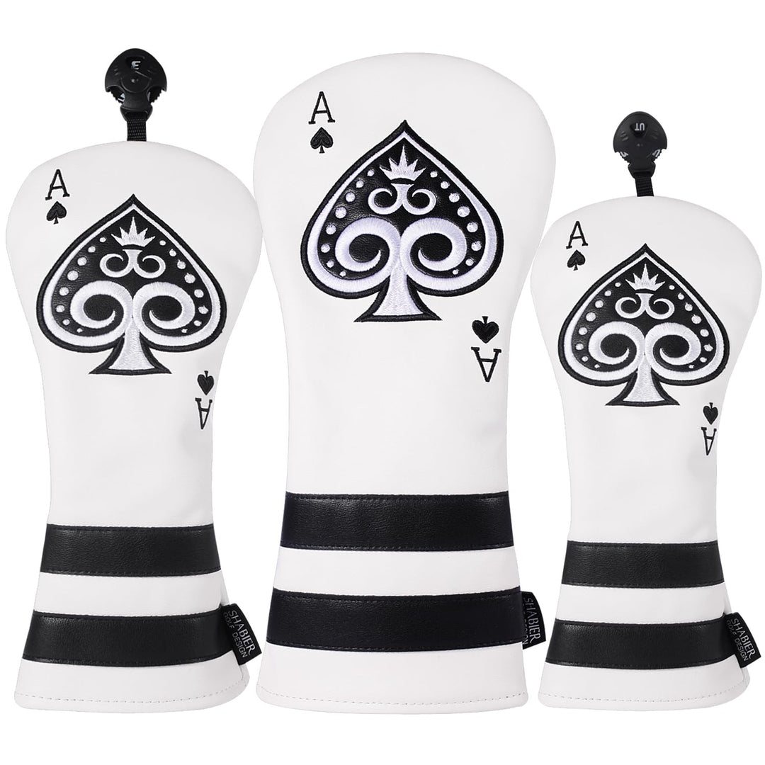 SHABIER Poker Ace Golfschlägerhaube aus Holz, Golfschlägerhaube, Fairway-Hölzer, Hybrid-Rettungskopf