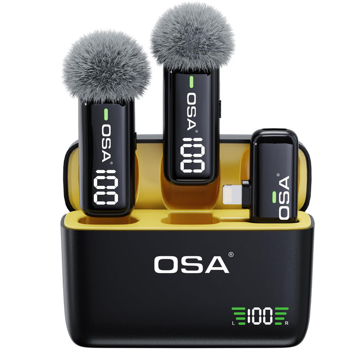 OSA Kabelloses Lavalier-Mikrofon für Live-Übertragung und Videoaufnahme, Lavalier Mikrofon für iPhon