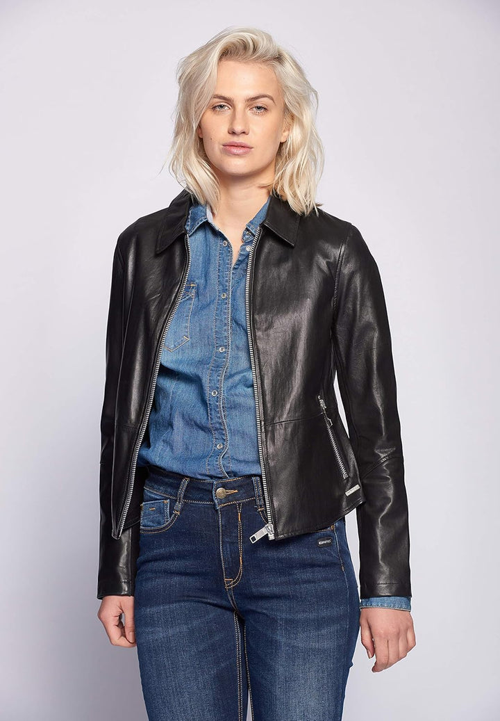 MAZE Damen Lederjacke Noble S Schwarz, S Schwarz