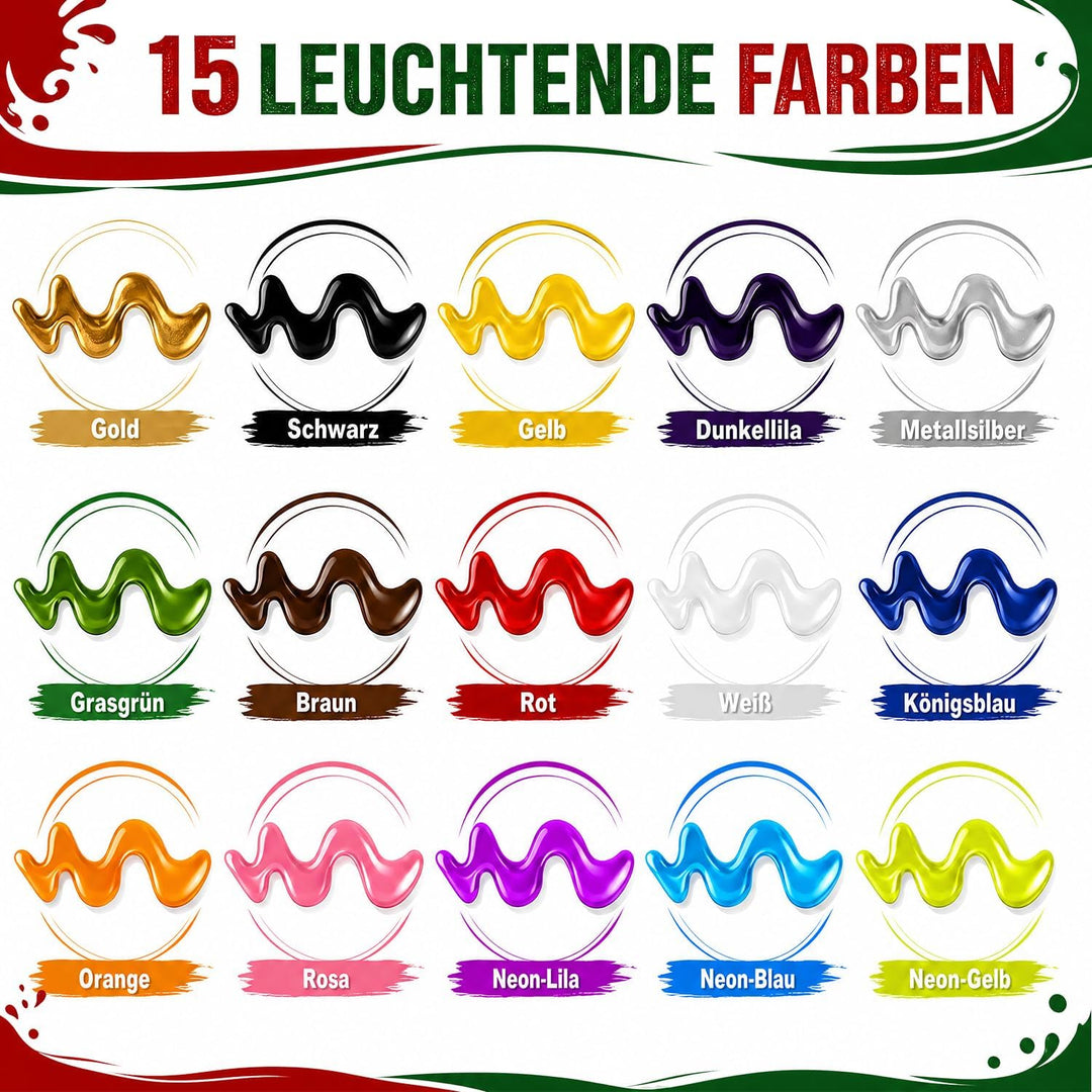 ePicsoa 30 ml Kerzenstifte, Taufkerze Selber Machen Set (15 Farben)