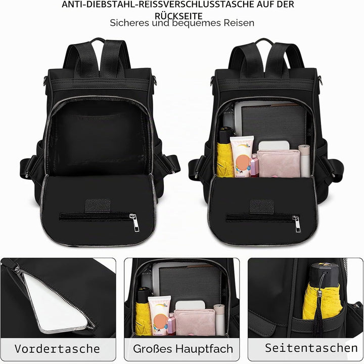 DORRISO Damen Rucksack Anti-Diebstahl Tagesrucksäcke Leicht Schulranzen Reise Rucksäcke Schulter Tas