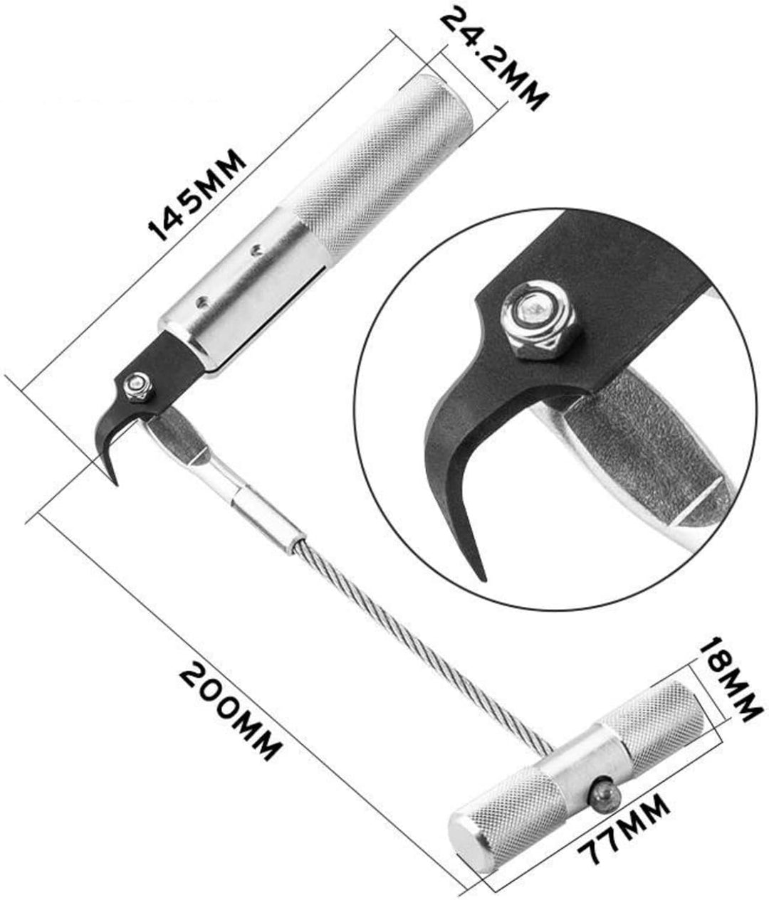 Cutter Puller Set, Remover Replacement, Auto Professional Windshield Removal Kit Windschutzscheiben-