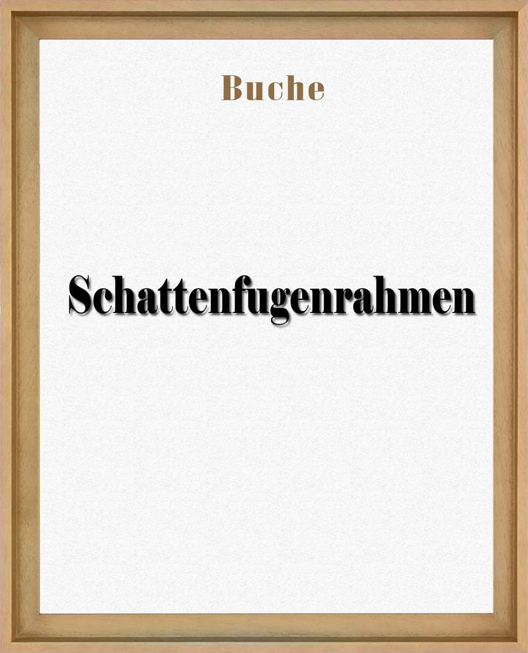Leon Schattenfugenrahmen für Leinwandbild Rahmen für Canvasbild 40x120 cm Farbwahl Hier Buche Dekor