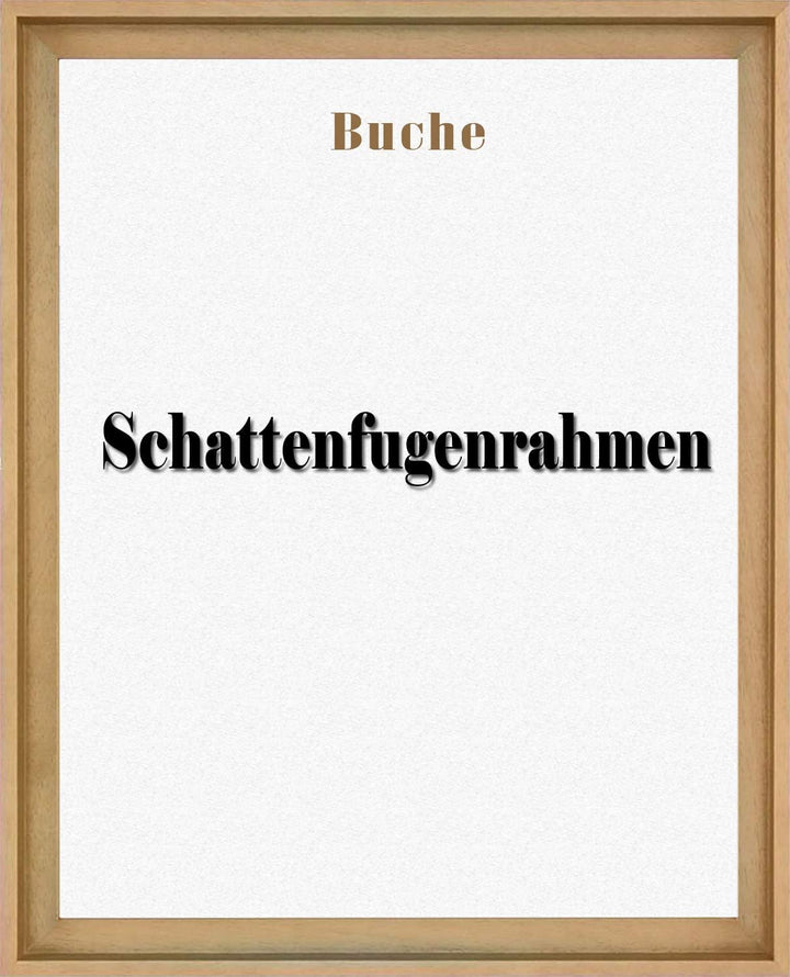 Leon Schattenfugenrahmen für Leinwandbild Rahmen für Canvasbild 40x120 cm Farbwahl Hier Buche Dekor